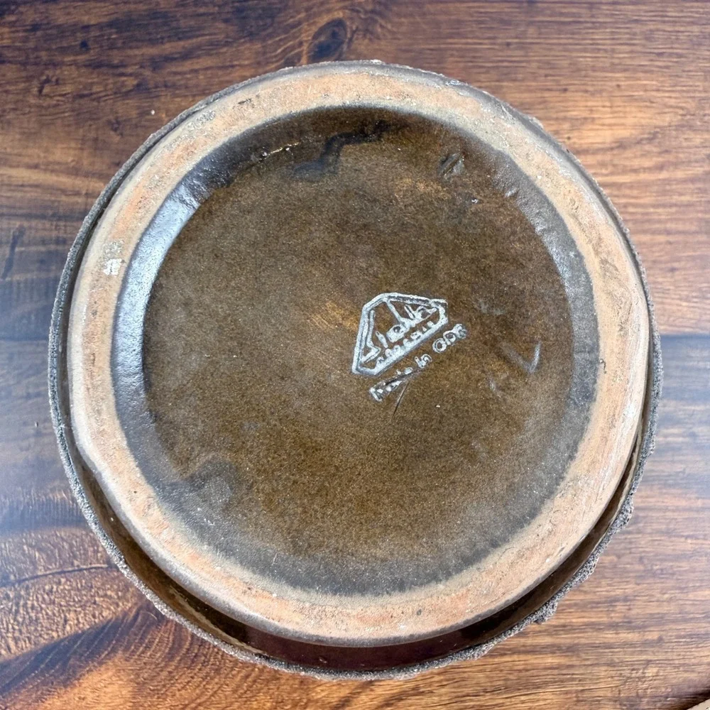 Strehla Keramik GDR Fat Lava Pottery Vase Honey Brown East German 8